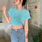 ハートロゴプリント半袖ニットソーTシャツ 春 夏 | SHEENA | 詳細画像19
