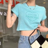 ハートロゴプリント半袖ニットソーTシャツ 春 夏 | SHEENA | 詳細画像23