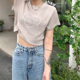 ハートロゴプリント半袖ニットソーTシャツ 春 夏 | SHEENA | 詳細画像37