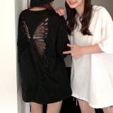シアーバタフライ半袖Tシャツ 春 夏 | SHEENA | 詳細画像21