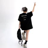 バックメッセージプリントオーバーサイズTシャツ 春 夏 | SHEENA | 詳細画像16
