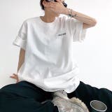 バックメッセージプリントオーバーサイズTシャツ 春 夏 | SHEENA | 詳細画像2