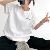 バックメッセージプリントオーバーサイズTシャツ 春 夏 | SHEENA | 詳細画像3