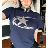 メタルスタープリントショート丈Tシャツ 春 夏 | SHEENA | 詳細画像1