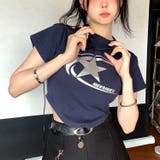 メタルスタープリントショート丈Tシャツ 春 夏 | SHEENA | 詳細画像5