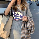 ヴィンテージライクロゴオーバーサイズTシャツ 春 夏 | SHEENA | 詳細画像4