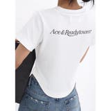 バックロゴプリントラウンドヘムTシャツ 春 夏 | SHEENA | 詳細画像8