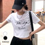 レタリングロゴクロップド丈Tシャツ 春 夏 | SHEENA | 詳細画像1