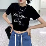 レタリングロゴクロップド丈Tシャツ 春 夏 | SHEENA | 詳細画像4