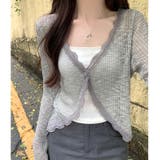 レースアクセントシアーカーディガン 春 夏 | SHEENA | 詳細画像13