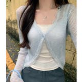 レースアクセントシアーカーディガン 春 夏 | SHEENA | 詳細画像8