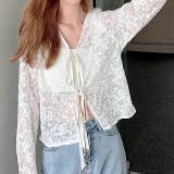 シアーレースカーディガン 春 夏 | SHEENA | 詳細画像4