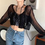 メッシュニットカーディガン 春 夏 | SHEENA | 詳細画像4