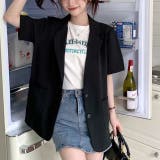 ハーフスリーブテーラーシャツジャケット 春 夏 | SHEENA | 詳細画像13