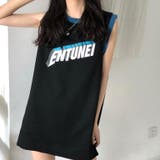 グラフィックロゴフレンチスリーブTシャツ チュニック 春 | SHEENA | 詳細画像10