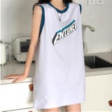 グラフィックロゴフレンチスリーブTシャツ チュニック 春 | SHEENA | 詳細画像2