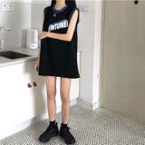 グラフィックロゴフレンチスリーブTシャツ チュニック 春 | SHEENA | 詳細画像8