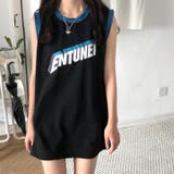 グラフィックロゴフレンチスリーブTシャツ チュニック 春 | SHEENA | 詳細画像9