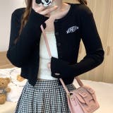 サムホール付き刺しゅうロゴニットカーディガン 秋 冬 | SHEENA | 詳細画像12