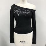 ラインストーンロゴワンショルトップス ロンT 秋 | SHEENA  | 詳細画像27 