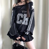 サイドラインレースロゴゲームシャツロンT 秋 冬 | SHEENA | 詳細画像5