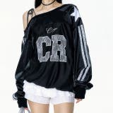 ブラック | サイドラインレースロゴゲームシャツロンT 秋 冬 | SHEENA