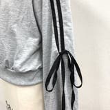 サイドリボンラインワイドネックスウェットトレーナー 秋 冬 | SHEENA | 詳細画像16