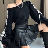 サイドリボンラインワイドネックスウェットトレーナー 秋 冬 | SHEENA | 詳細画像5