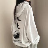 THE MOONプリントオーバーサイズパーカー 秋 | SHEENA  | 詳細画像4 