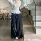 レースドッキングヘンリーネックリブトップス 春 秋 | SHEENA  | 詳細画像15 