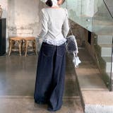 レースドッキングヘンリーネックリブトップス 春 秋 | SHEENA  | 詳細画像16 