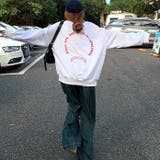 バックサークルロゴプリントオフショルダースウェットトレーナー 春 秋 | SHEENA  | 詳細画像11 