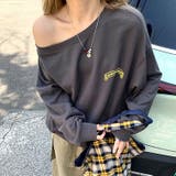 バックサークルロゴプリントオフショルダースウェットトレーナー 春 秋 | SHEENA  | 詳細画像18 