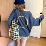 バックサークルロゴプリントオフショルダースウェットトレーナー 春 秋 | SHEENA  | 詳細画像19 