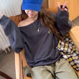 バックサークルロゴプリントオフショルダースウェットトレーナー 春 秋 | SHEENA  | 詳細画像24 