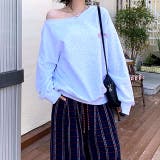 バックサークルロゴプリントオフショルダースウェットトレーナー 春 秋 | SHEENA  | 詳細画像7 