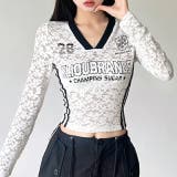 サイドラインゲームシャツレーストップス 春 夏 | SHEENA | 詳細画像10