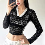 サイドラインゲームシャツレーストップス 春 夏 | SHEENA | 詳細画像3