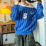 ピンストライプワンショルダーゲームシャツトレーナー 春 秋 | SHEENA  | 詳細画像19 