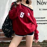 ピンストライプワンショルダーゲームシャツトレーナー 春 秋 | SHEENA  | 詳細画像21 