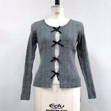 レースレイヤードリボンリブニットトップス 春 秋 | SHEENA | 詳細画像36