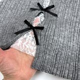 レースレイヤードリボンリブニットトップス 春 秋 | SHEENA | 詳細画像42