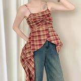 チェック柄アシメフリルキャミソール | SHEENA | 詳細画像17