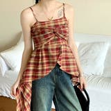 チェック柄アシメフリルキャミソール | SHEENA | 詳細画像18