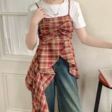 チェック柄アシメフリルキャミソール | SHEENA | 詳細画像24