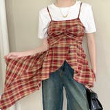 チェック柄アシメフリルキャミソール | SHEENA | 詳細画像25