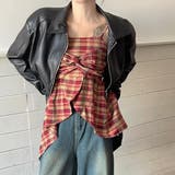 チェック柄アシメフリルキャミソール | SHEENA | 詳細画像30