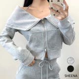 ダブルジップオフショルダースウェットトップス | SHEENA | 詳細画像1