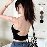 カップ付きカラーコードバックオープンキャミソール | SHEENA | 詳細画像1
