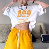 ホワイト | オーバーサイズグラフィックロゴプリントTシャツ | SHEENA 